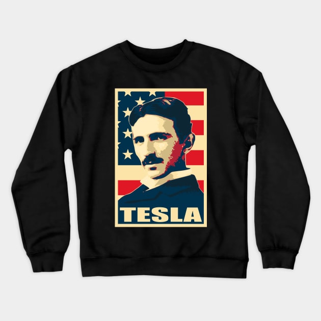 Nikola Tesla Crewneck Sweatshirt by Nerd_art